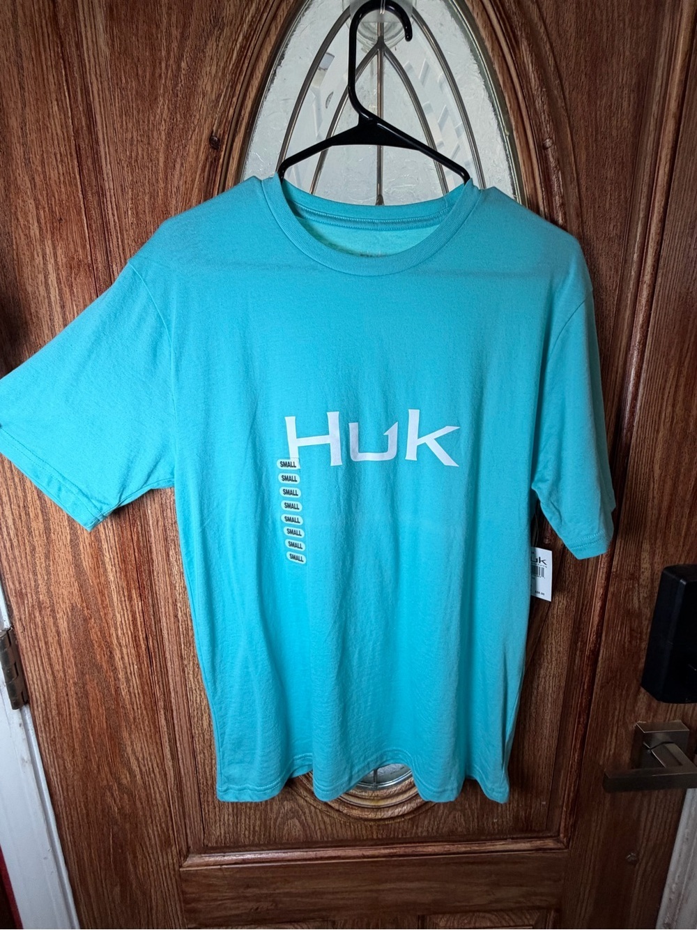 NWT Huk Aqua Blue Short-Sleeve Logo Tee